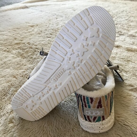 'Hey Dude' Wendy Funk Wool Beige - Size 7 - Picture 4 of 9